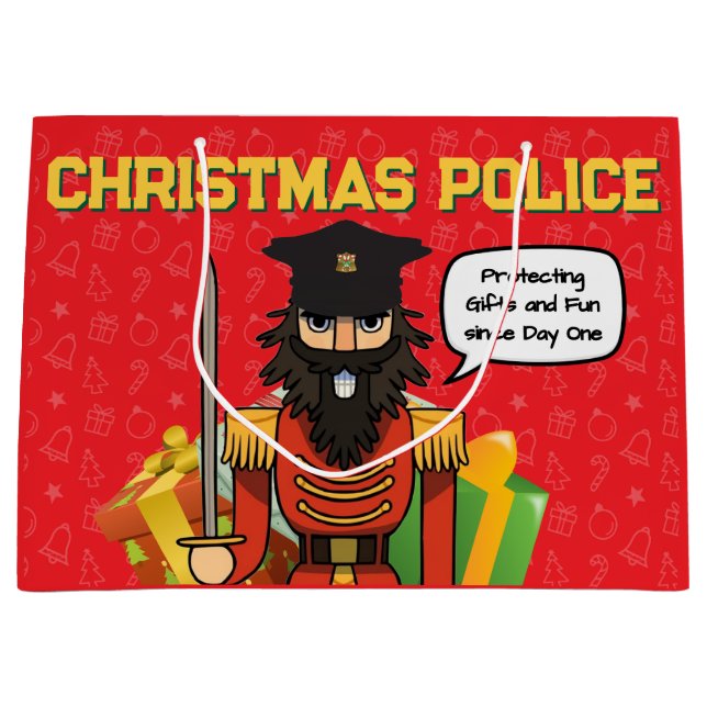 Christmas Police Gift Bag – Funny Holiday Desig (Framsidan)