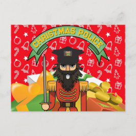 Christmas Police Greeting Card | Funny Nutcracker Helg Vykort
