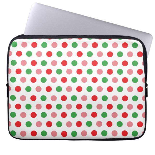Christmas Polka Dot Laptop Fodral (Framsidan)