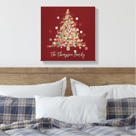 Christmas Polka Dot Tree Holiday Canvastryck