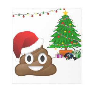christmas poo emoji anteckningsblock