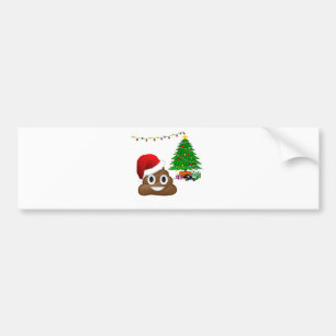 christmas poo emoji bildekal
