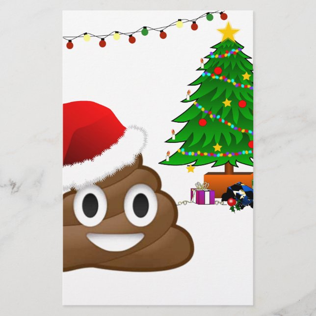 christmas poo emoji brevpapper (Framsida)