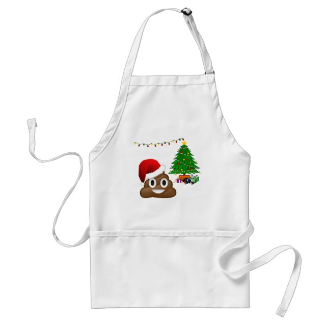 christmas poo emoji förkläde (Framsidan)