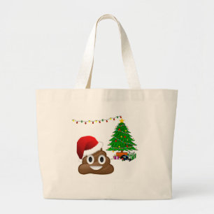 christmas poo emoji jumbo tygkasse