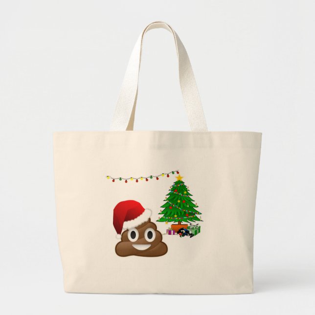 christmas poo emoji jumbo tygkasse (Framsidan)