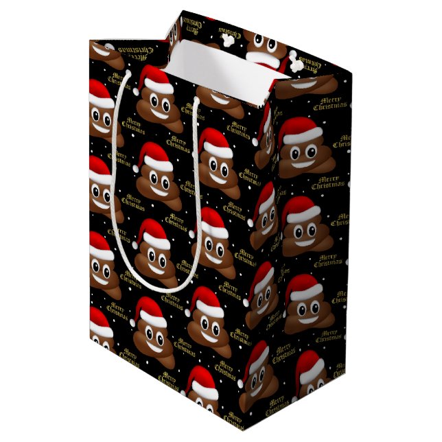 "christmas poo emoji" med julklapp (Baksidan Vinklad)