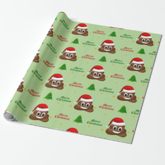 "christmas poo emoji" med papper stöt presentpapper