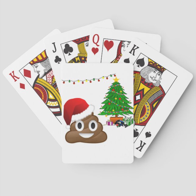 christmas poo emoji spelkort (Baksidan)