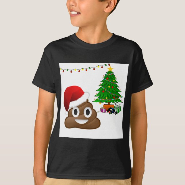 christmas poo emoji t-shirt (Framsida)