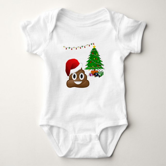 christmas poo emoji t shirt (Framsida)
