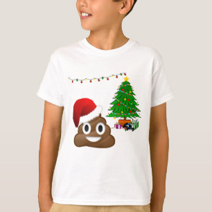 christmas poo emoji t shirt