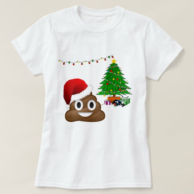 christmas poo emoji t-shirt (Design framsida)