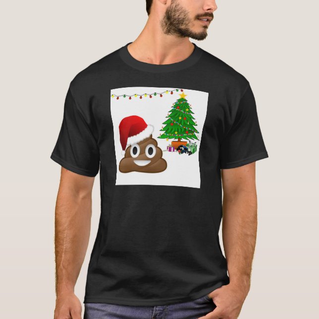 christmas poo emoji tröja (Framsida)
