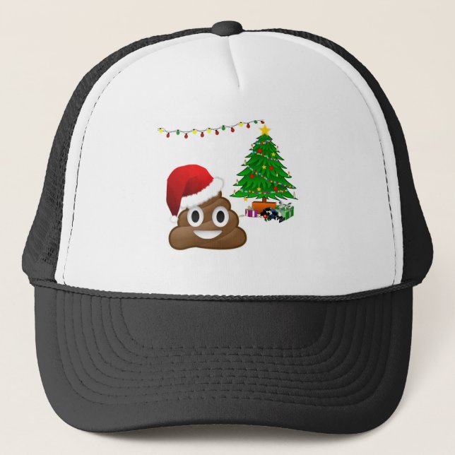 christmas poo emoji truckerkeps (Framsida)