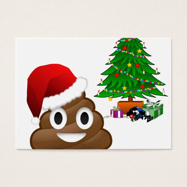 christmas poo emoji visitkort (Framsidan)