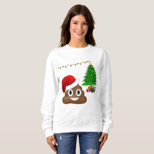 christmas poo emoji Women sweatshirt Tee