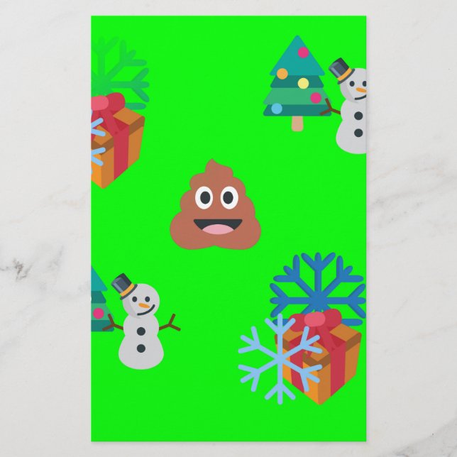 christmas poop emoji brevpapper (Framsida)