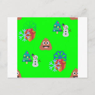christmas poop emoji helg vykort