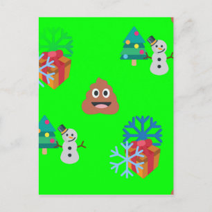 christmas poop emoji helg vykort