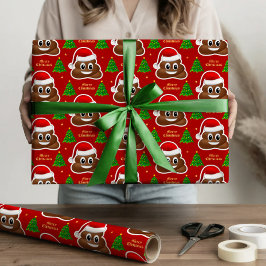 "christmas poop emoji" med papper stöt presentpapper