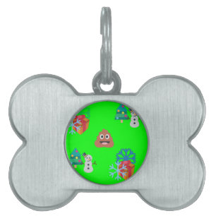christmas poop emoji namnbricka husdjur