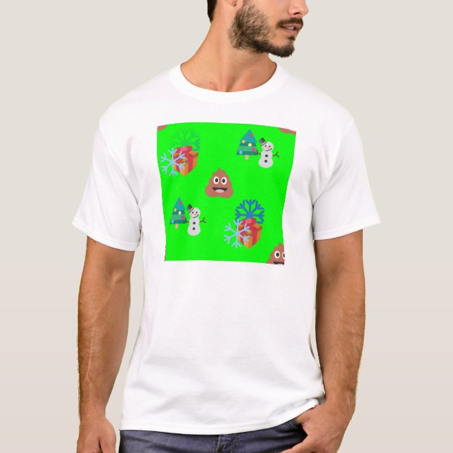 christmas poop emoji t-shirt (Framsida)