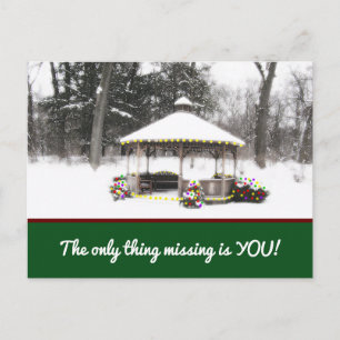 CHRISTMAS POSTCARD, "DET ENDA SAK SOM SAKNAS ÄR DU HELG VYKORT