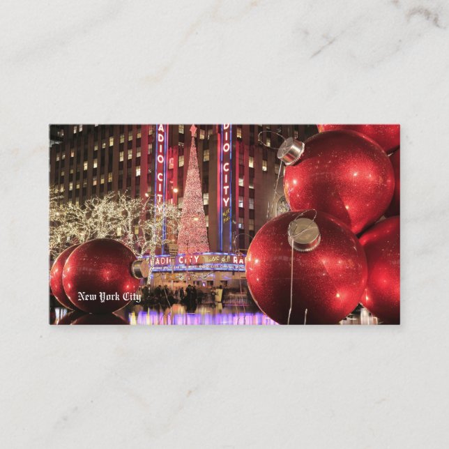 Christmas Postcard NYC - New York City Visitkort (Framsida)