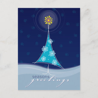 CHRISTMAS POSTCARD: whimsical christmastree 2P Helg Vykort