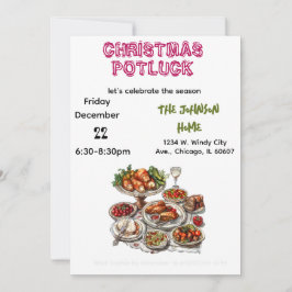 Christmas Potluck Invitation Inbjudningar
