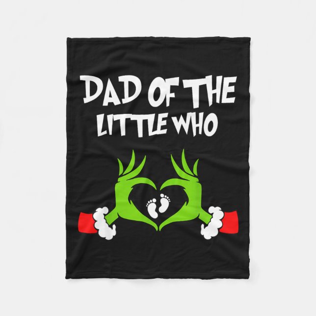 Christmas Pregnancy Announcement Funny Dad Of The  Fleecefilt (Framsidan)