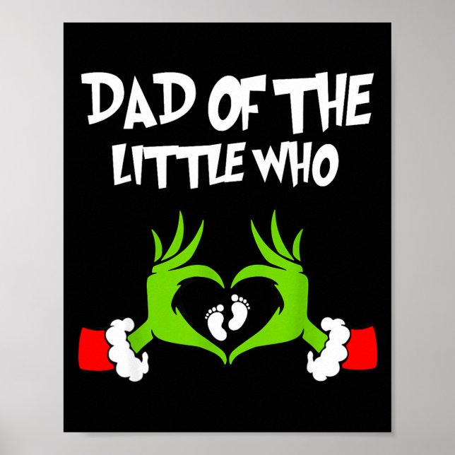 Christmas Pregnancy Announcement Funny Dad Of The  Poster (Framsidan)