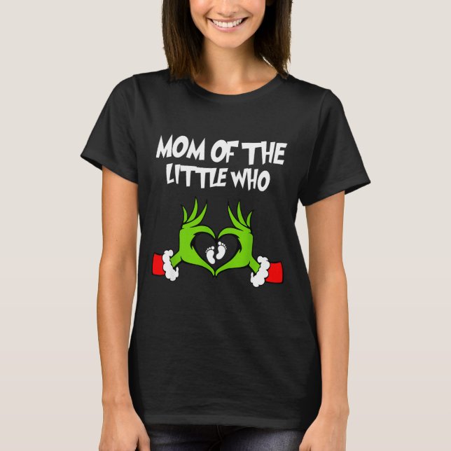 Christmas Pregnancy Announcement Funny Mom Of The  T Shirt (Framsida)