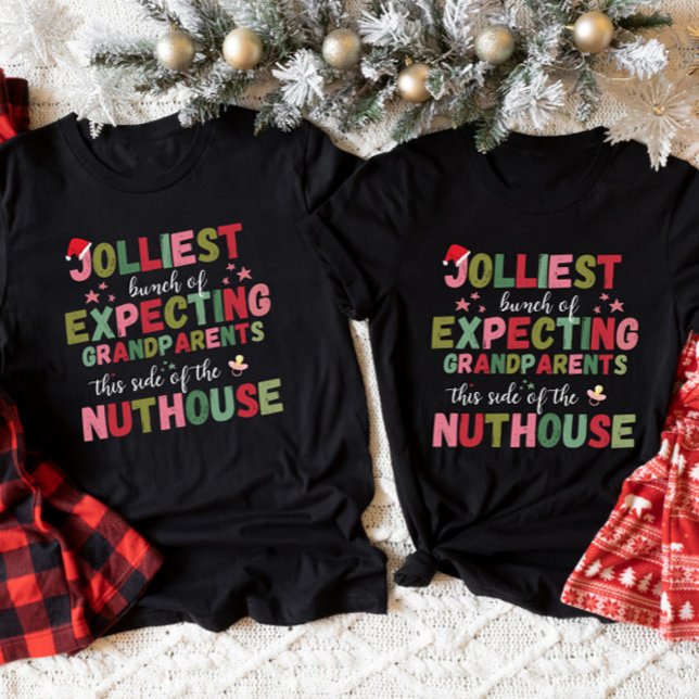 Christmas Pregnancy Announcement Grandparents  T Shirt (Skapare uppladdad)