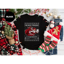 Christmas Pregnancy Announcement Present T Shirt