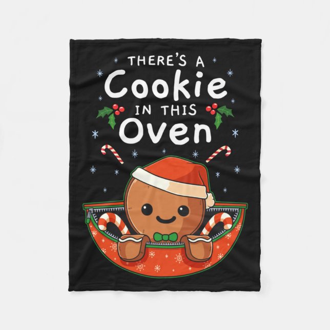 Christmas Pregnancy Gingerbread Man Baby Cookie In Fleecefilt (Framsidan)