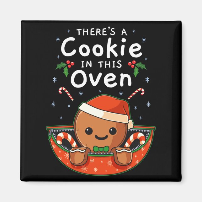 Christmas Pregnancy Gingerbread Man Baby Cookie In Magnet (Framsidan)