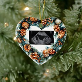 Christmas Pregnancy Ultrasound  Baby On The Way  Julgransprydnad Keramik