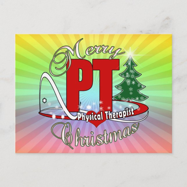 CHRISTMAS PT Fysisk terapi Helg Vykort (Framsida)