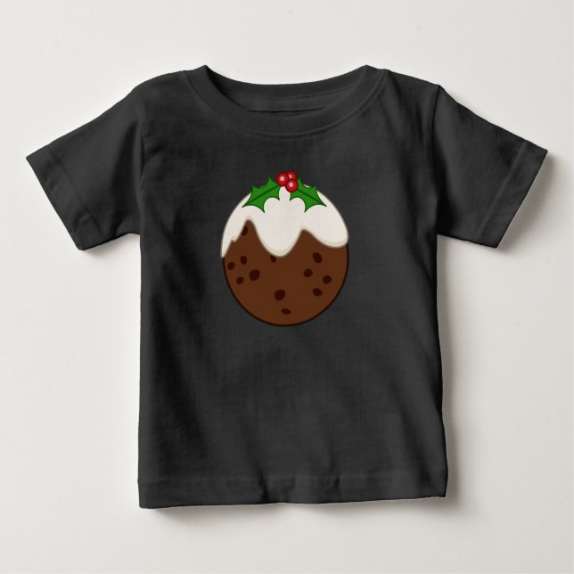 Christmas Pudding Illustrative Art T Shirt (Framsida)