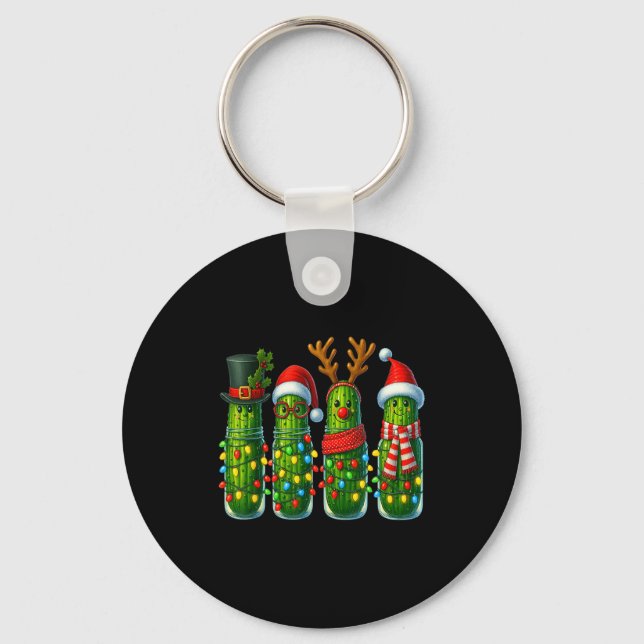 Christmas Pun Ckle Lights Funny Vegetable Holiday  Nyckelring (Framsida)