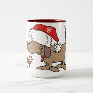 ****CHRISTMAS PUPPY FÖR DIG**** Två-Tonad MUGG