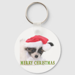 CHRISTMAS PUPPY NYCKELRING