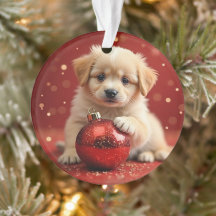 Christmas Puppy Ornament