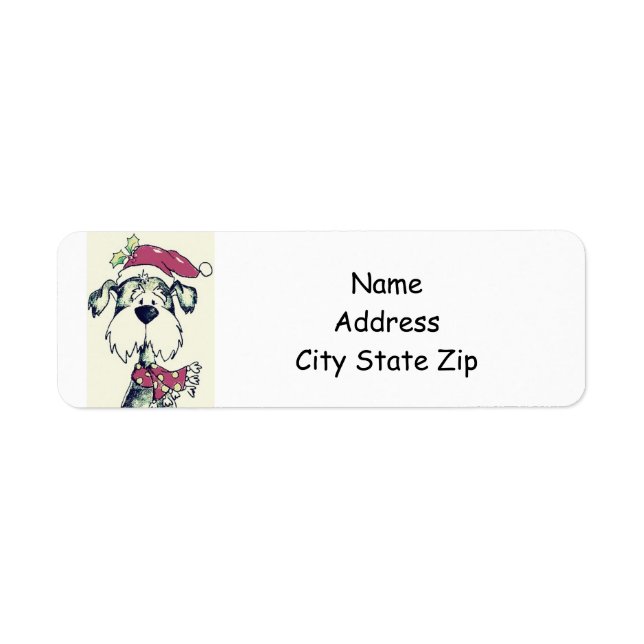 **CHRISTMAS PUPPY** RETURADRESSETIKETT RETURADRESS ETIKETT (Framsidan)