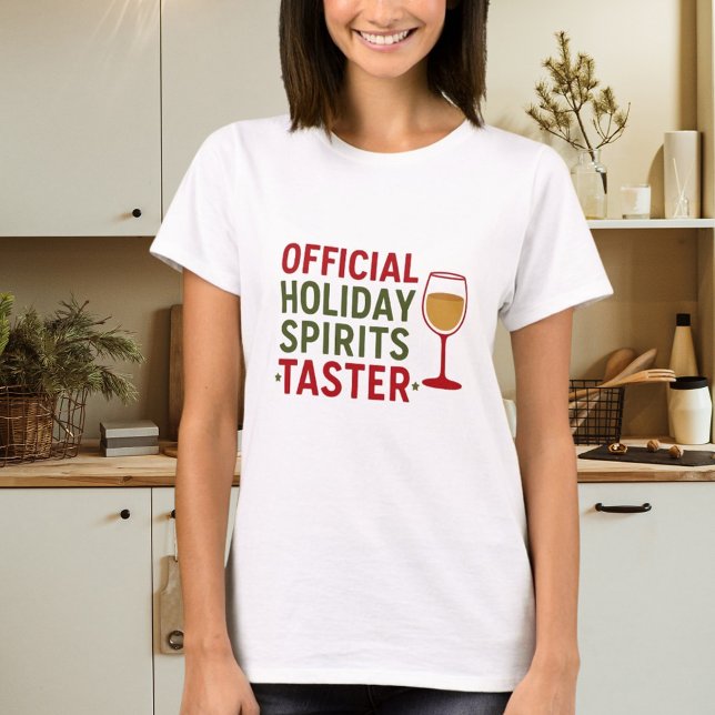 Christmas quote funny party spirits taster t shirt (Skapare uppladdad)