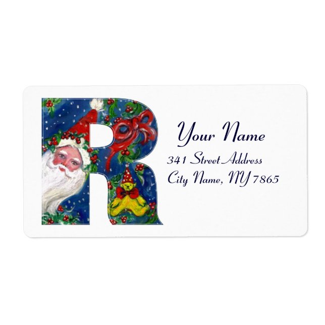 CHRISTMAS R BREV / JULTOMTEN MED RED RIBBON FRAKTSEDEL (Framsidan)