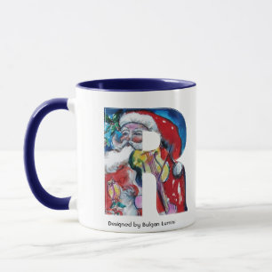 CHRISTMAS R BREV / SANTA MED VIOLIN MONOGRAM MUGG