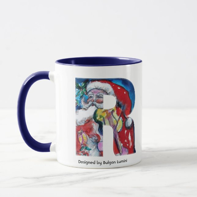 CHRISTMAS R BREV / SANTA MED VIOLIN MONOGRAM MUGG (Vänster)